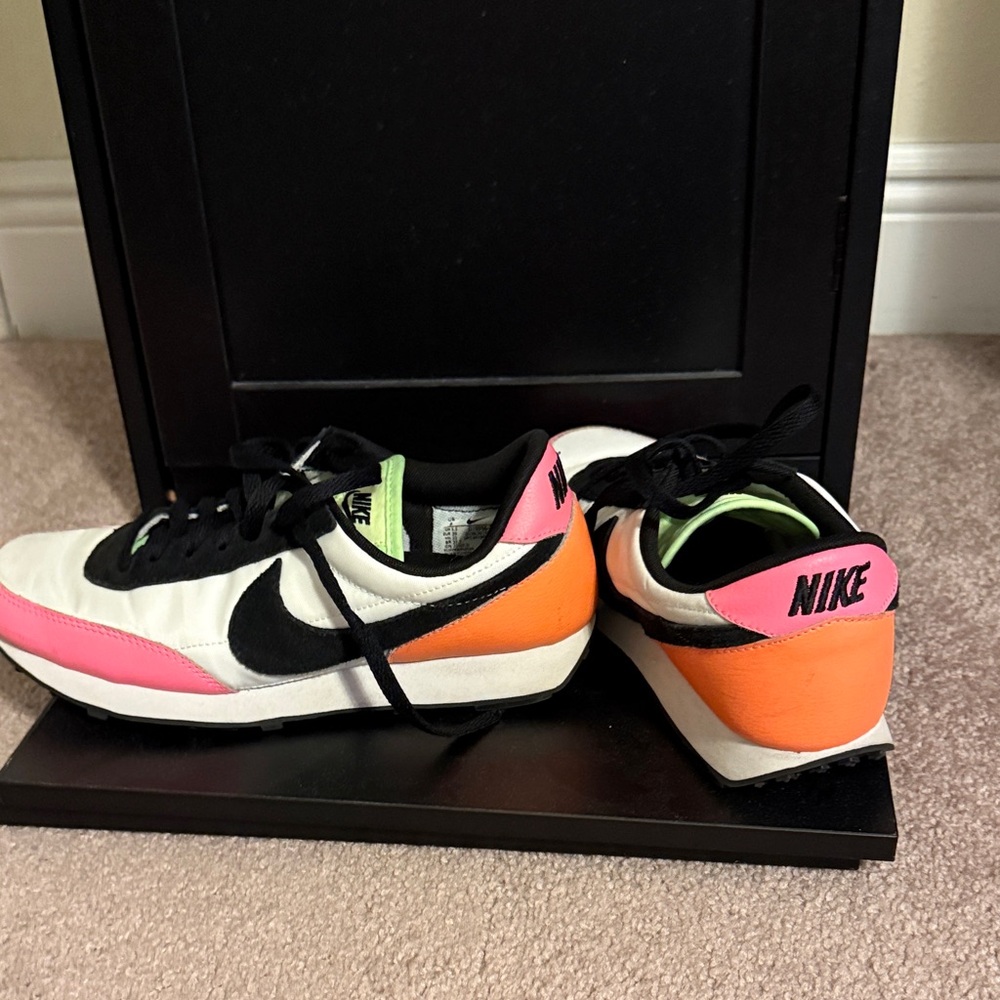 Nike Women’s Retro Sneakers in White, Black, Pink & Orange